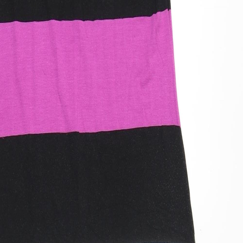Lakeland Womens Multicoloured Striped Polyester Maxi Size 10 Scoop Neck Pullover