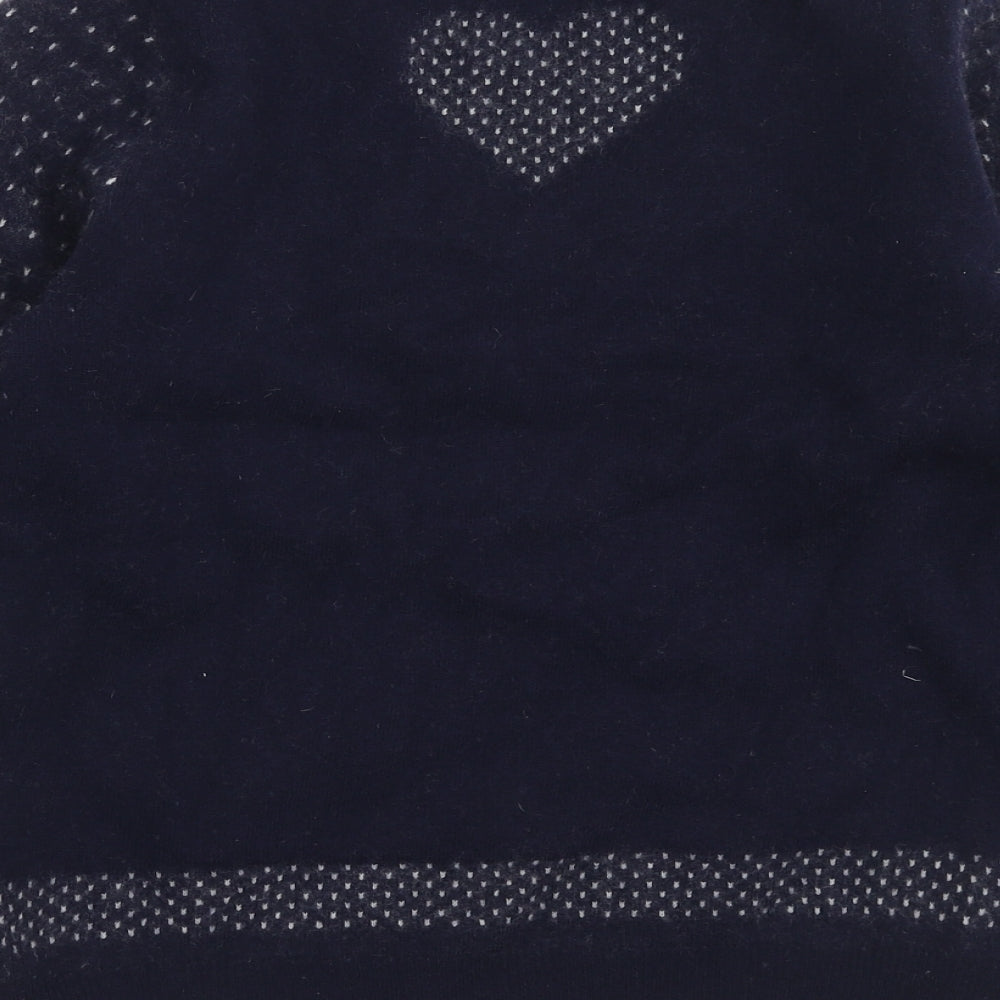 GANT Womens Blue Round Neck Wool Pullover Jumper Size M - Reindeer