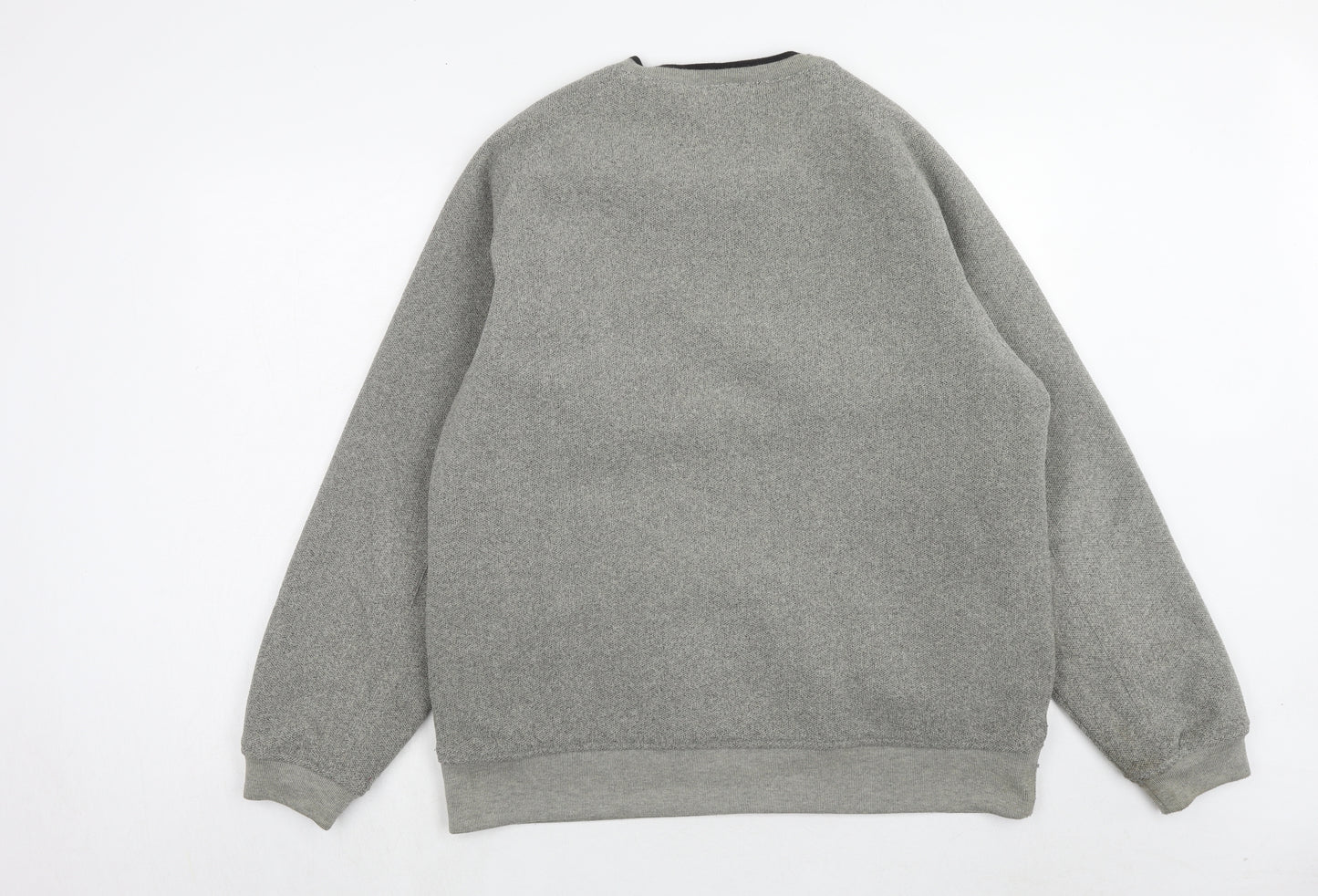 Maine Mens Grey Polyester Pullover Sweatshirt Size M