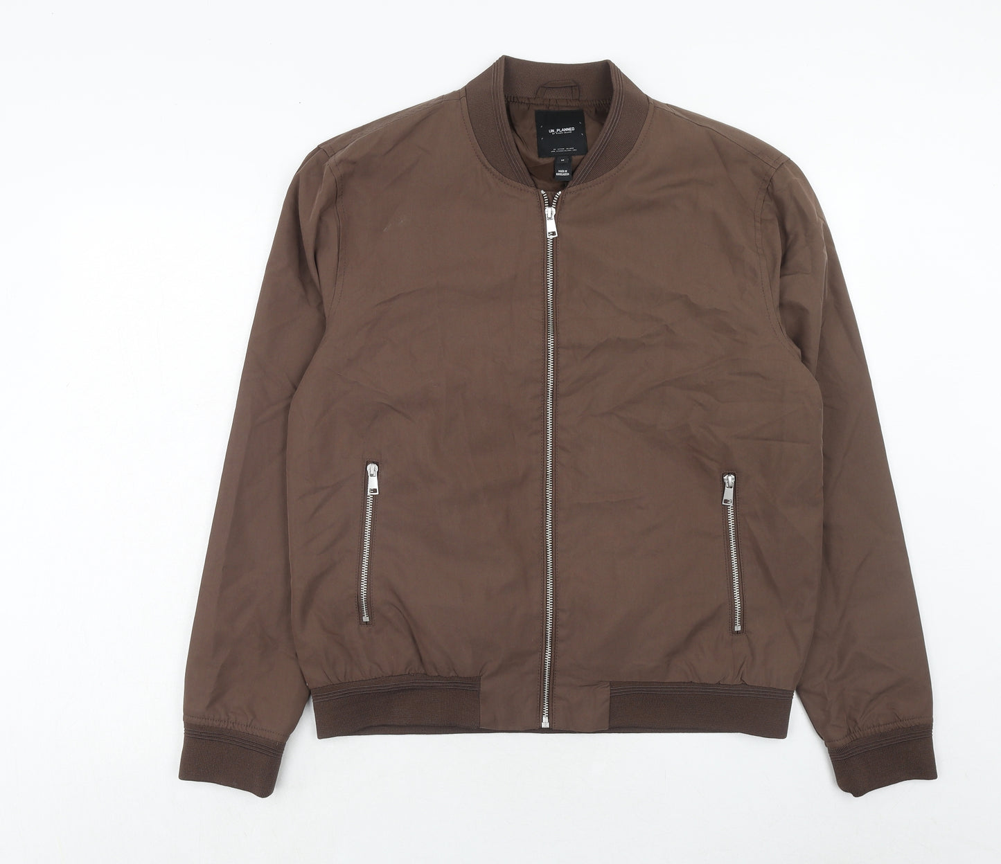 River Island Mens Brown Bomber Jacket Jacket Size M Zip