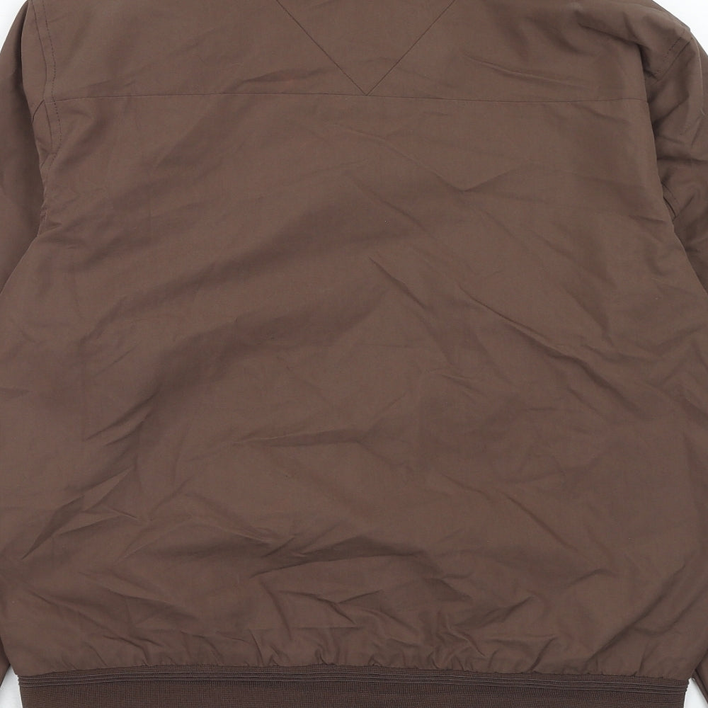 River Island Mens Brown Bomber Jacket Jacket Size M Zip