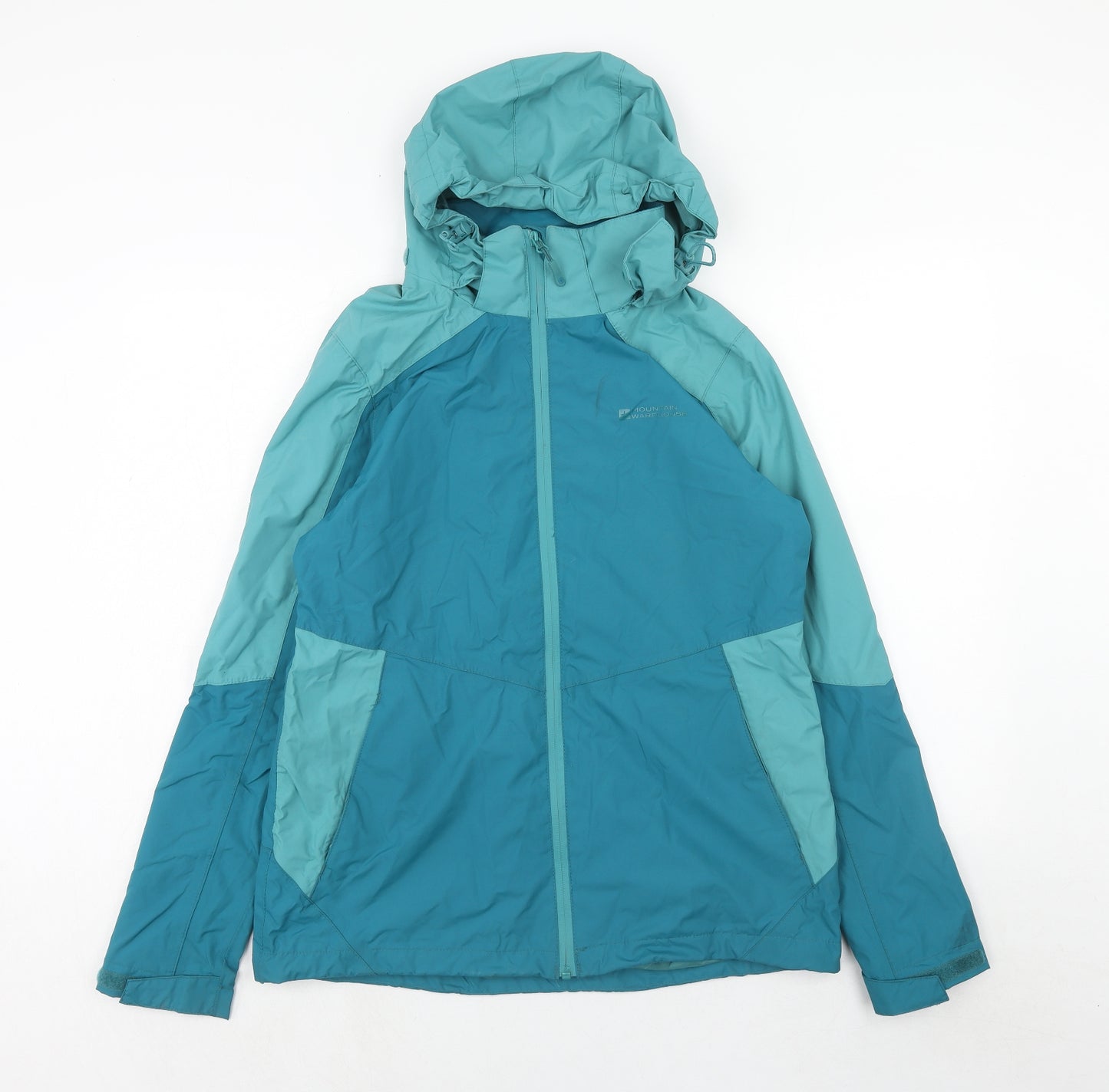 Mountain Warehouse Womens Blue Geometric Windbreaker Jacket Size 12 Zip