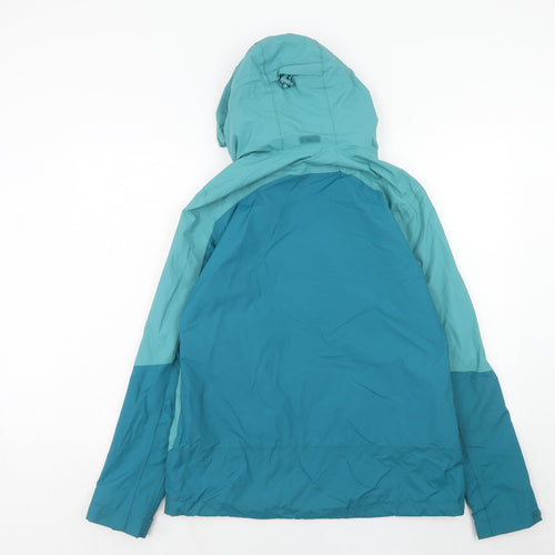 Mountain Warehouse Womens Blue Geometric Windbreaker Jacket Size 12 Zip