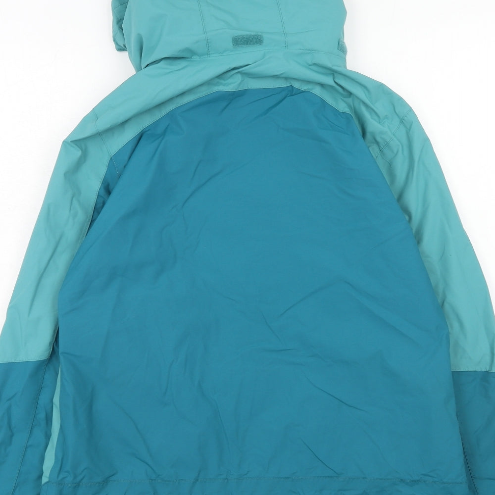 Mountain Warehouse Womens Blue Geometric Windbreaker Jacket Size 12 Zip