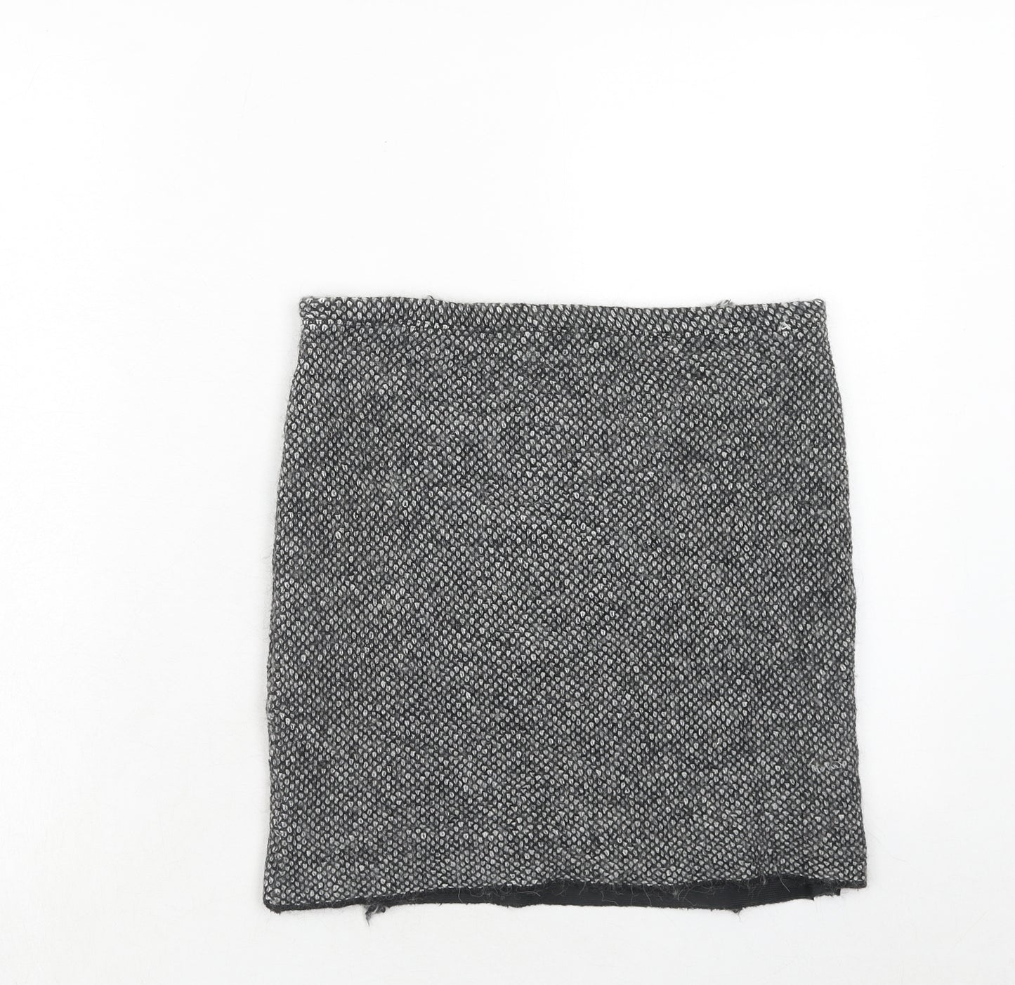 Maria Bellentani Womens Grey Geometric Acrylic A-Line Skirt Size 8
