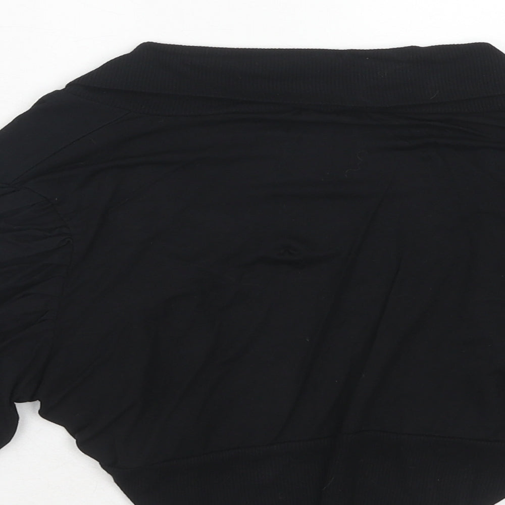 Select Womens Black V-Neck Viscose Cardigan Jumper Size 12