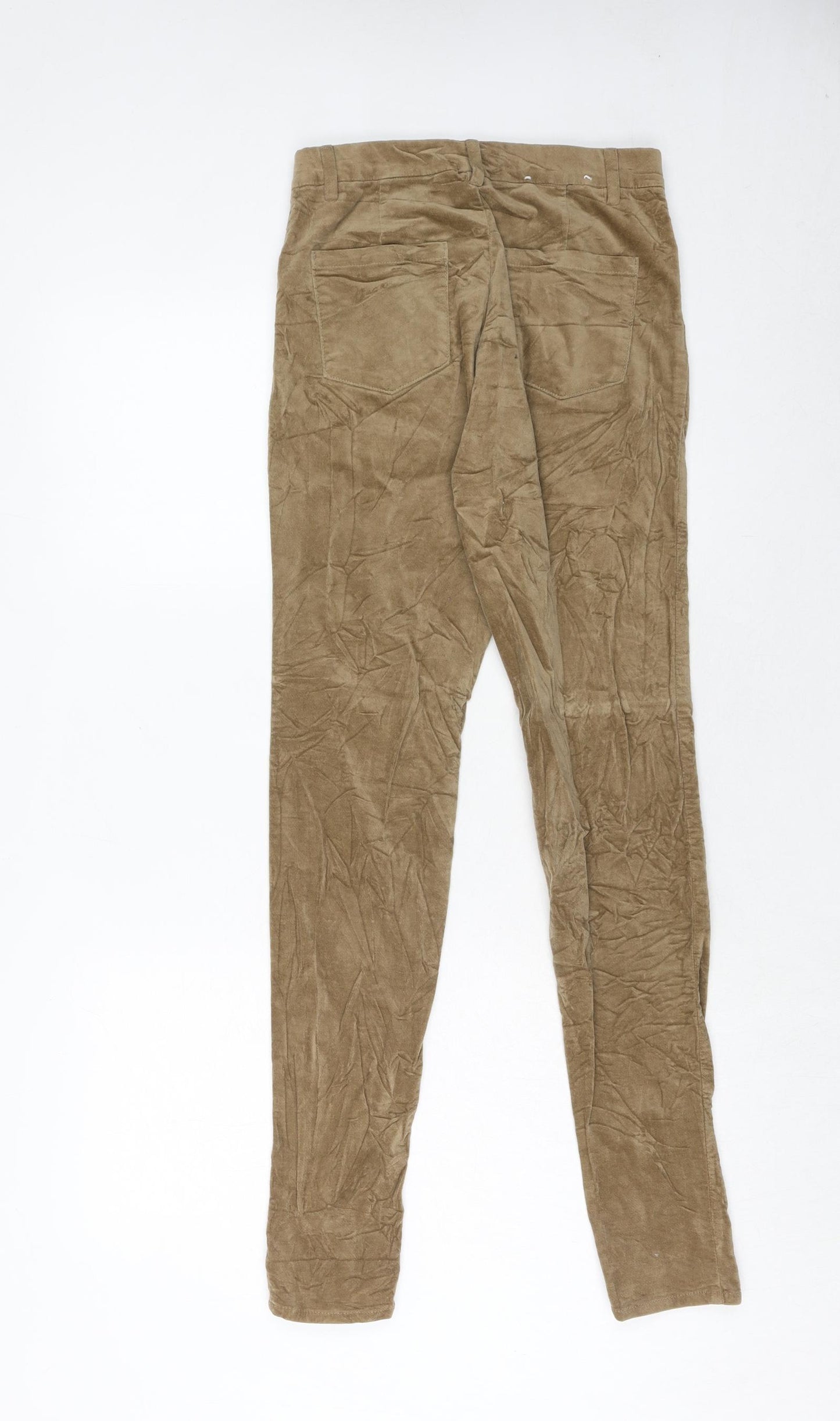 Uniqlo Womens Brown Cotton Trousers Size 24 in Regular