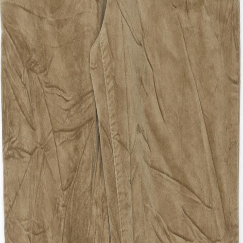 Uniqlo Womens Brown Cotton Trousers Size 24 in Regular