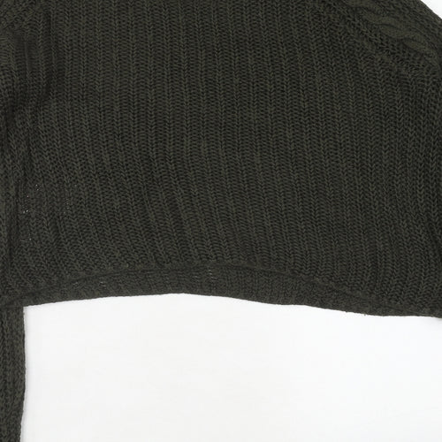 Only Womens Green Round Neck Acrylic Pullover Jumper Size XS