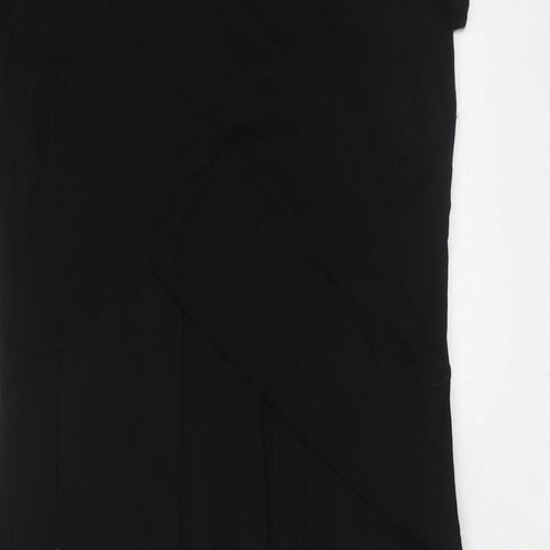 Foil Womens Black Viscose Pencil Dress Size S Scoop Neck Zip