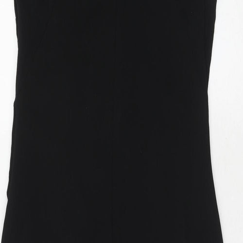 Foil Womens Black Viscose Pencil Dress Size S Scoop Neck Zip