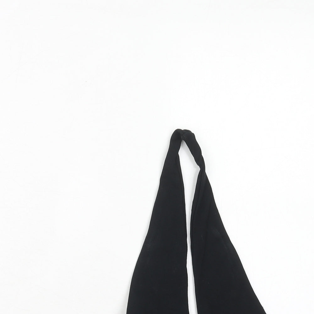 Zara Womens Black Cotton Cropped Tank Size S Halter