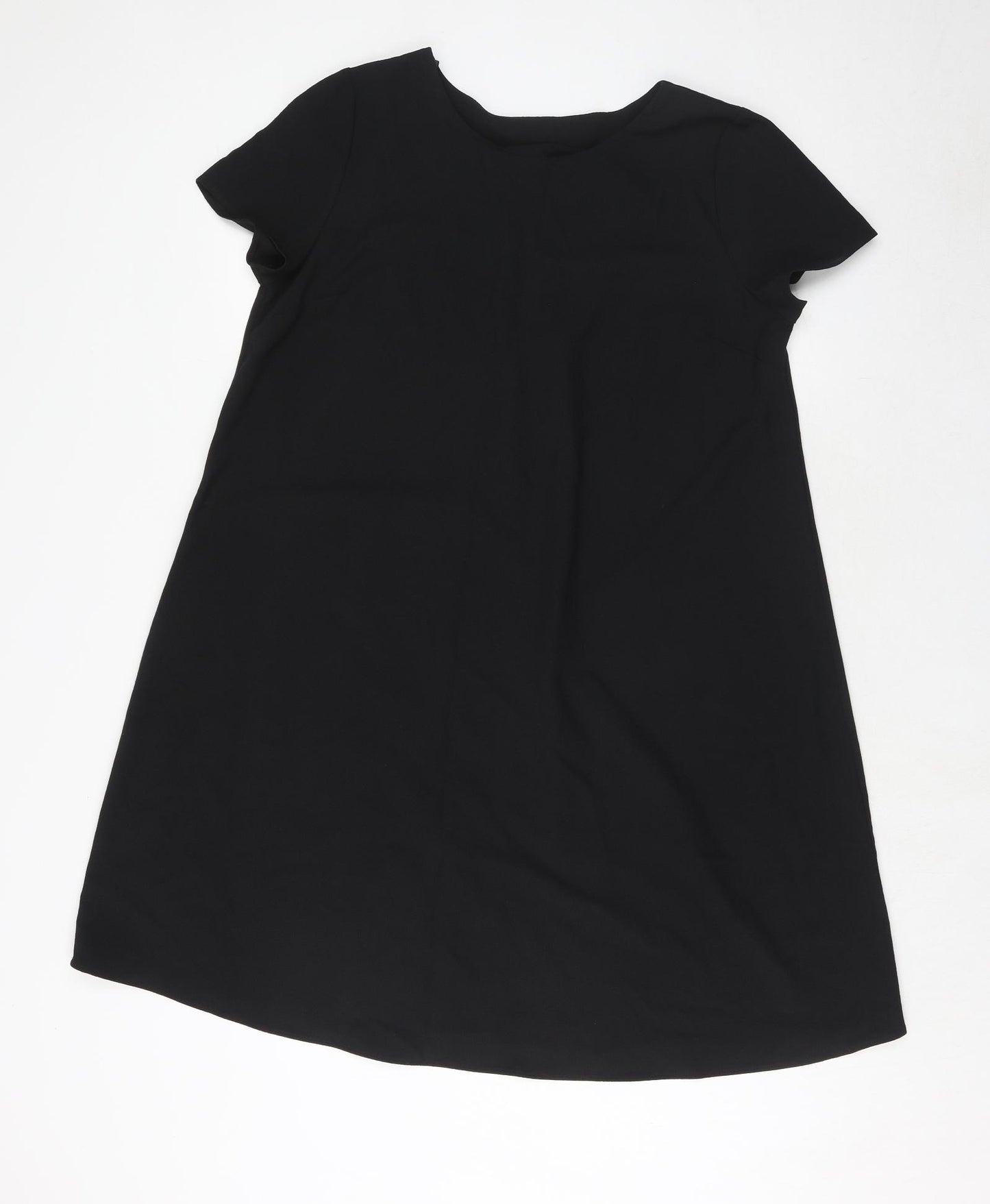 Marks and Spencer Womens Black Polyester Trapeze & Swing Size 14 Boat Neck Pullover
