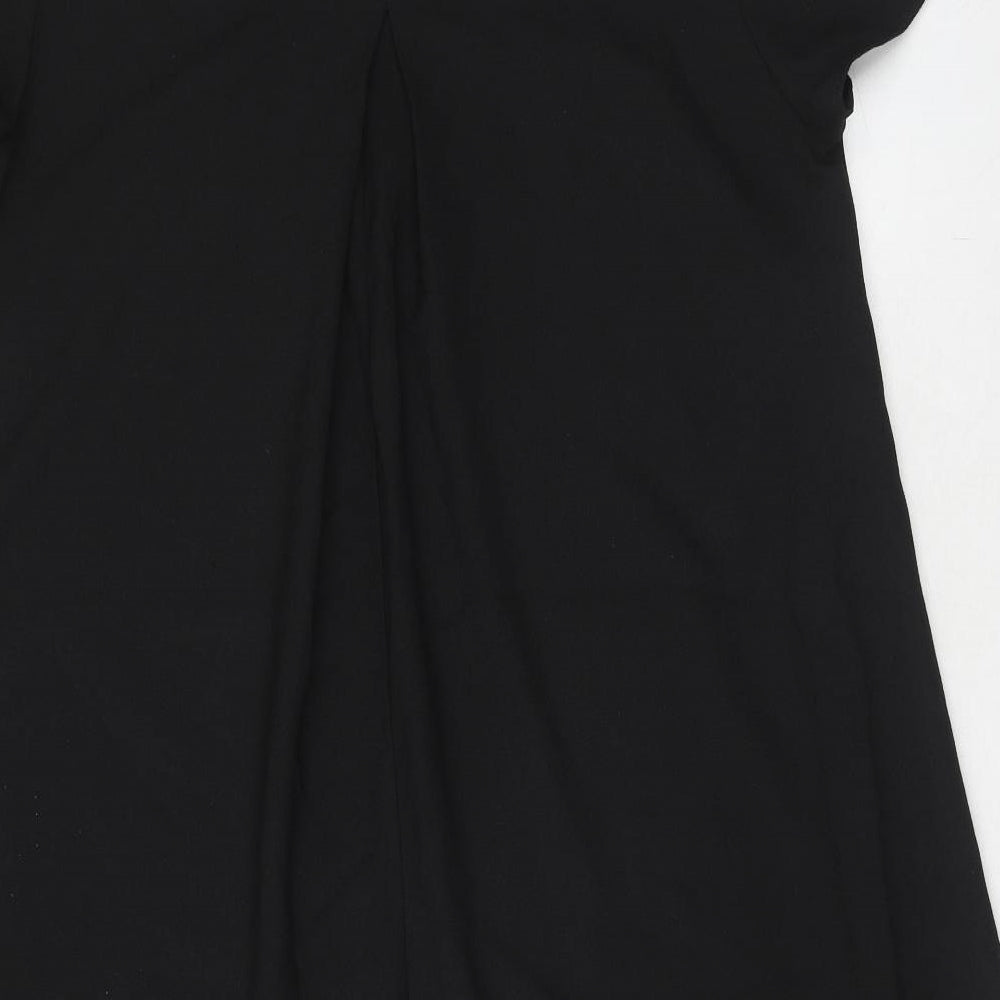 Marks and Spencer Womens Black Polyester Trapeze & Swing Size 14 Boat Neck Pullover