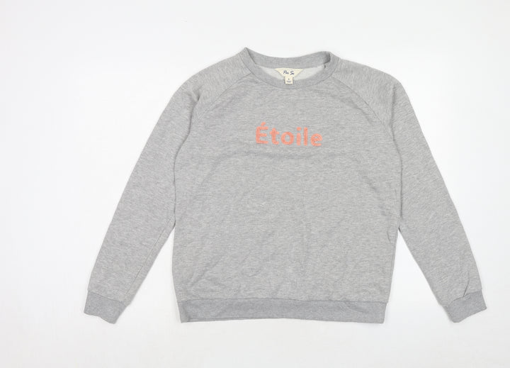 Per Se Womens Grey Cotton Pullover Sweatshirt Size S Pullover - Etoile