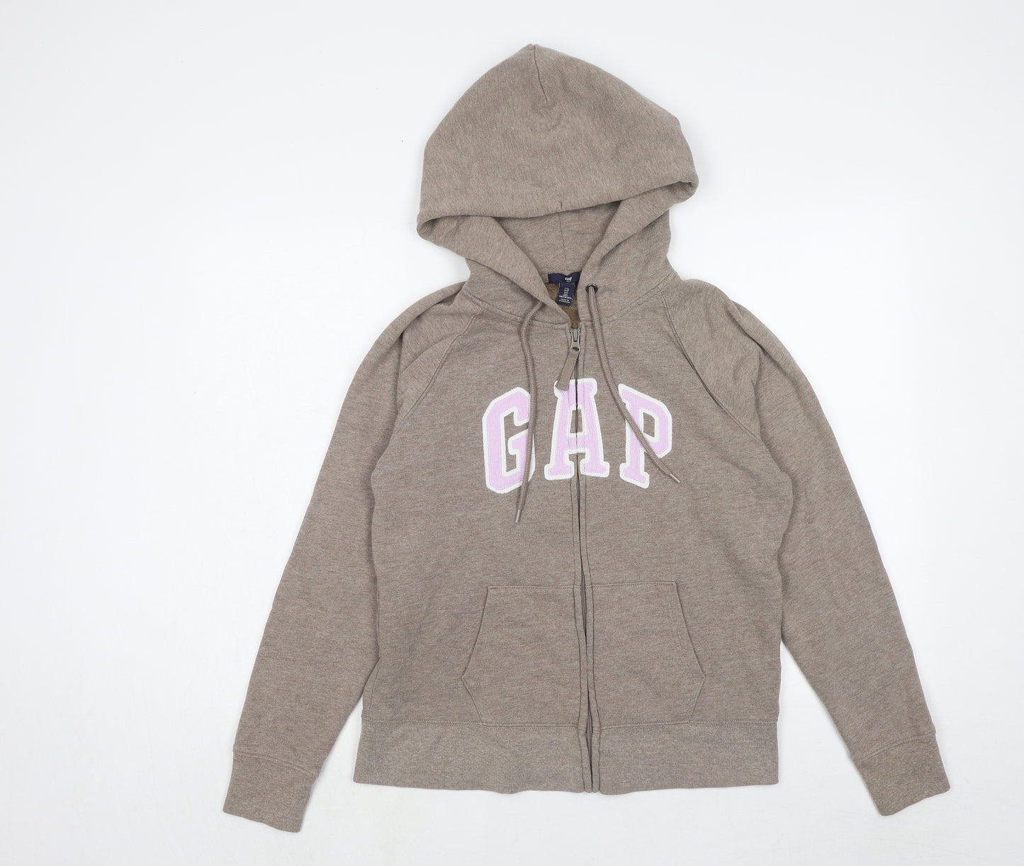 Gap Womens Brown Cotton Full Zip Hoodie Size L Zip