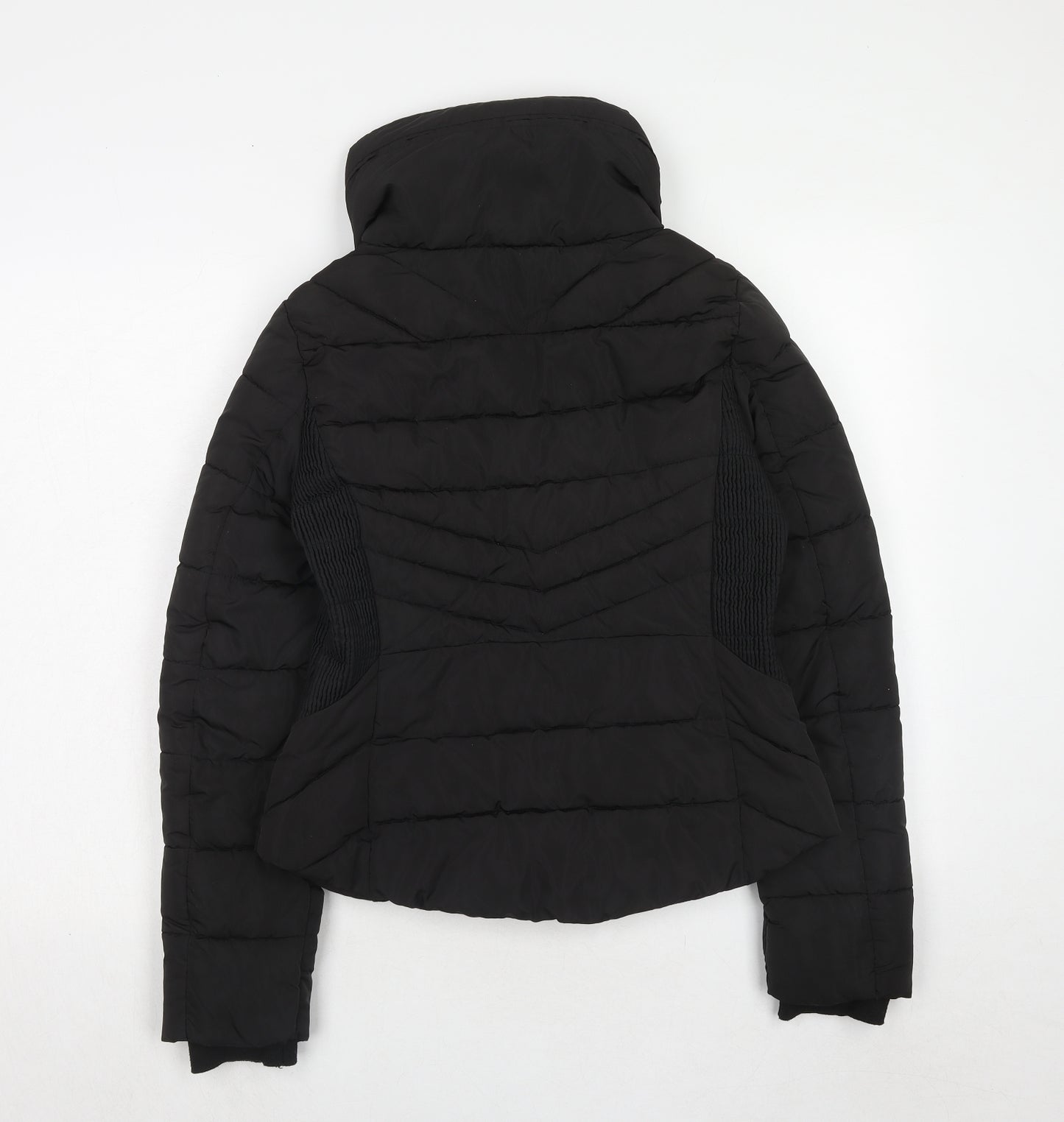 Zara Womens Black Puffer Jacket Jacket Size S Zip