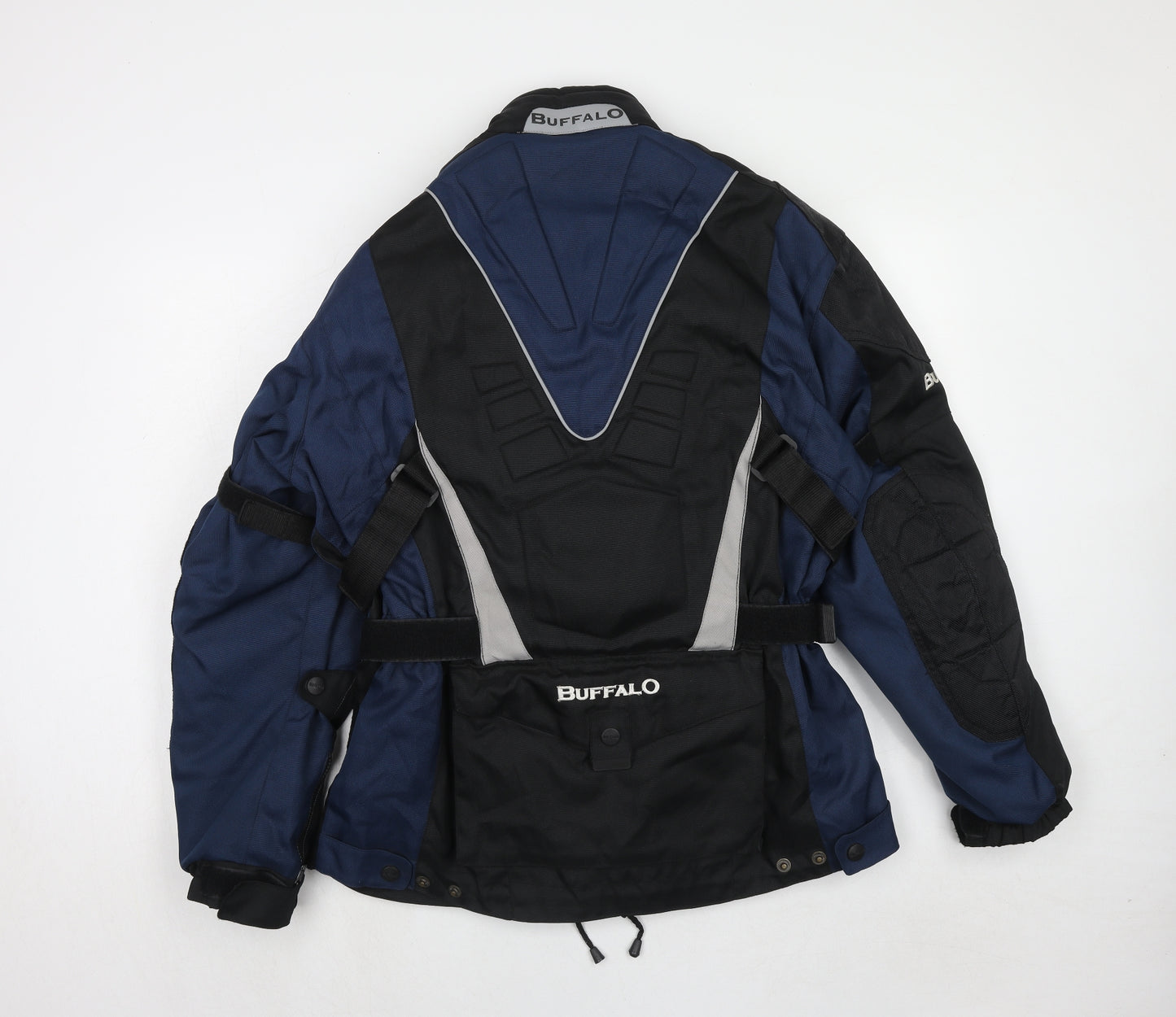 Buffalo Mens Blue Windbreaker Jacket Size L Zip - Motorcycle Jacket
