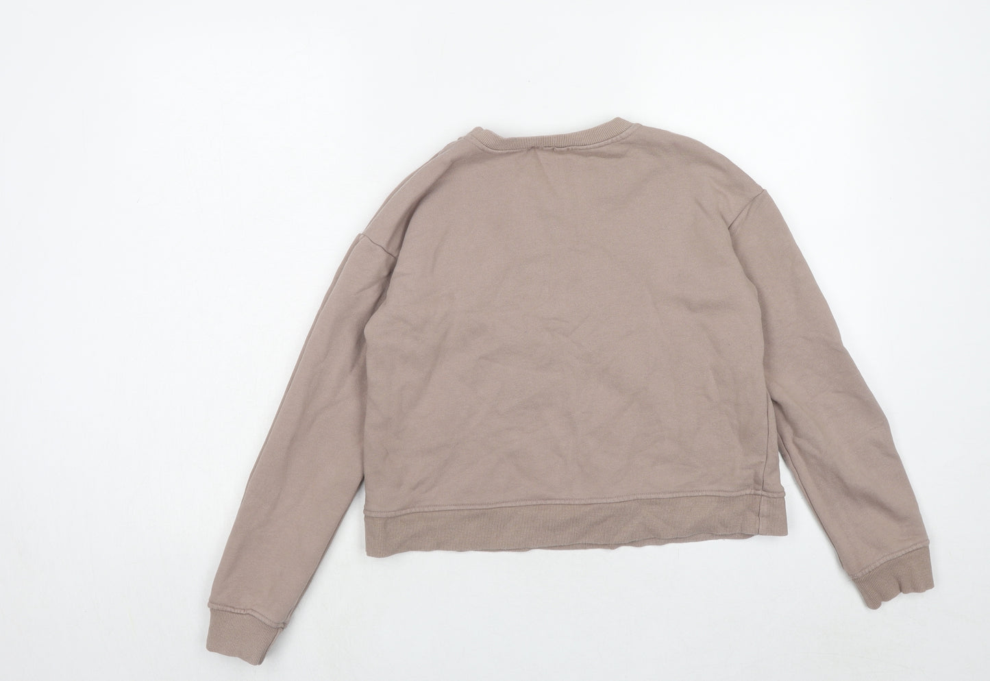River Island Womens Brown Cotton Pullover Sweatshirt Size 6 Pullover