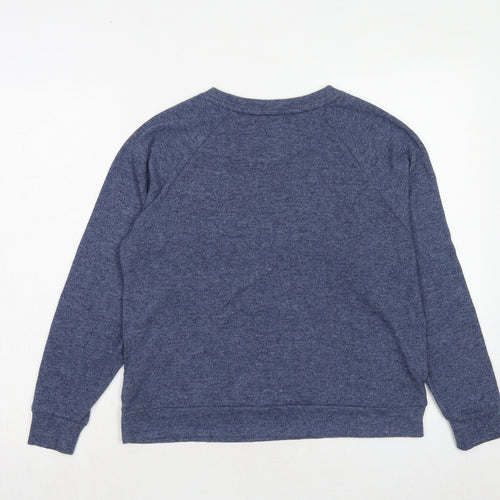 New Look Womens Blue Polyester Pullover Sweatshirt Size S Pullover - Kinda Care Kinda Don't