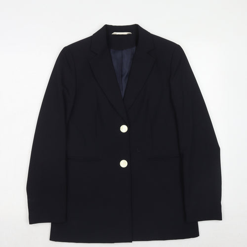 For Women Womens Blue Polyester Jacket Suit Jacket Size 10