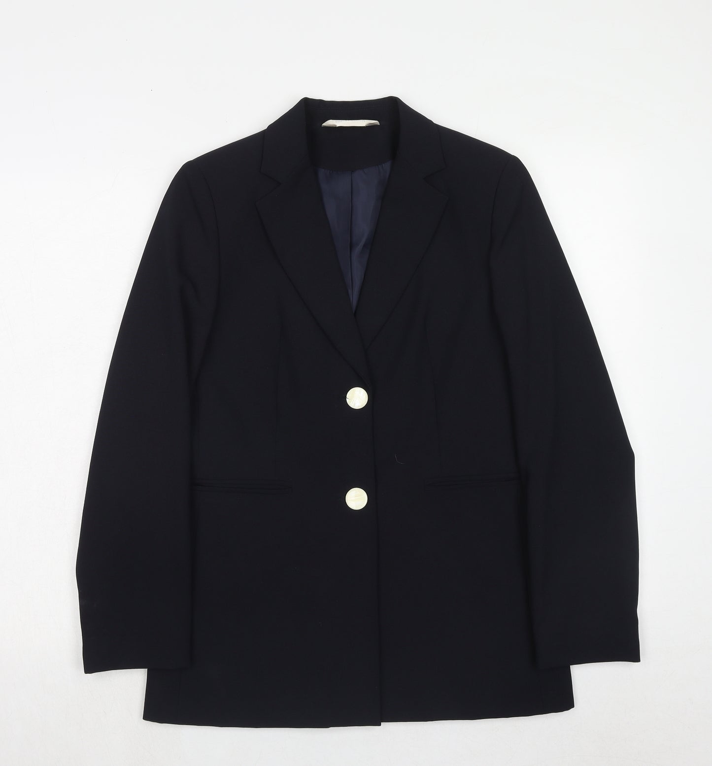 For Women Womens Blue Polyester Jacket Suit Jacket Size 10