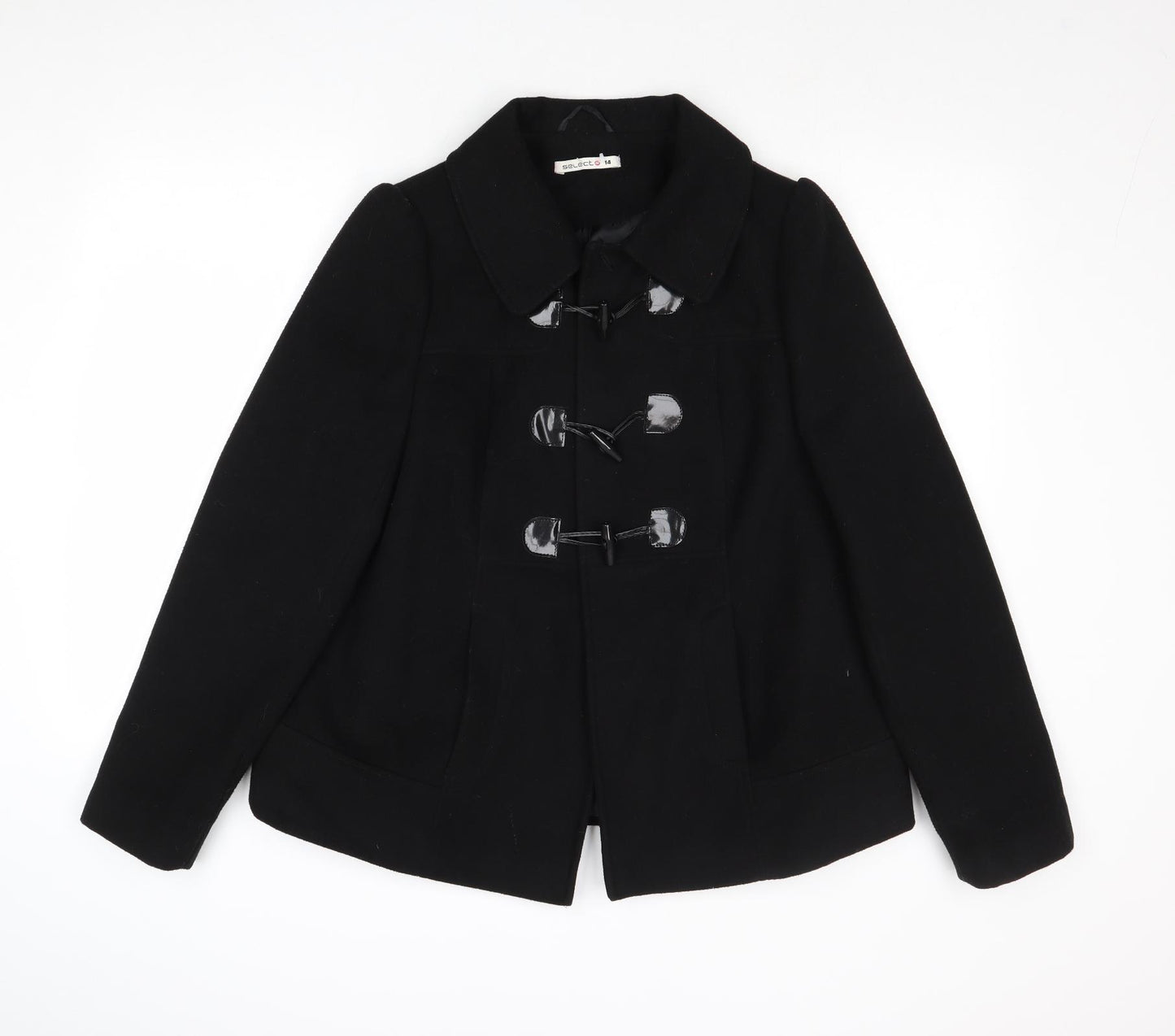 Select Womens Black Jacket Size 14 Toggle