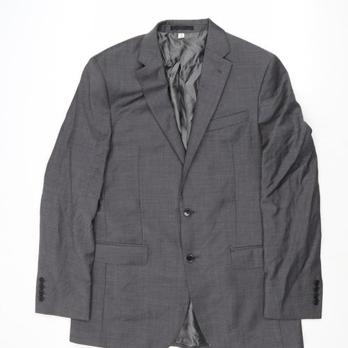 Autograph Mens Grey Wool Jacket Suit Jacket Size 40 Regular