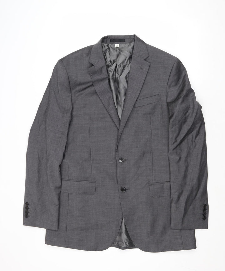Autograph Mens Grey Wool Jacket Suit Jacket Size 40 Regular