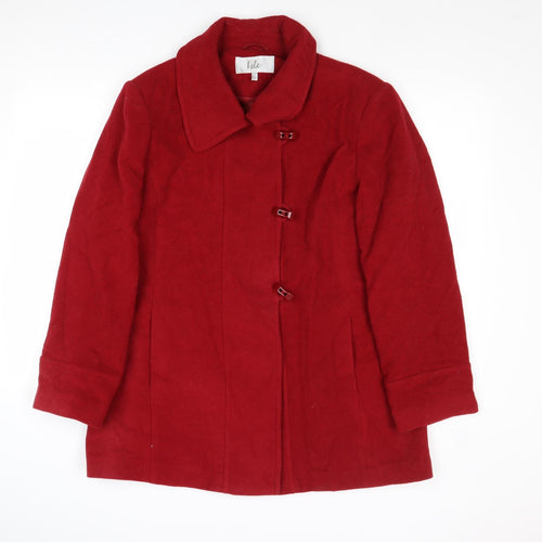 EWM Womens Red Jacket Size 14 Toggle