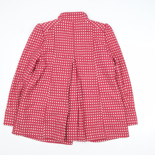 NEXT Womens Pink Polka Dot Jacket Size 14 Button