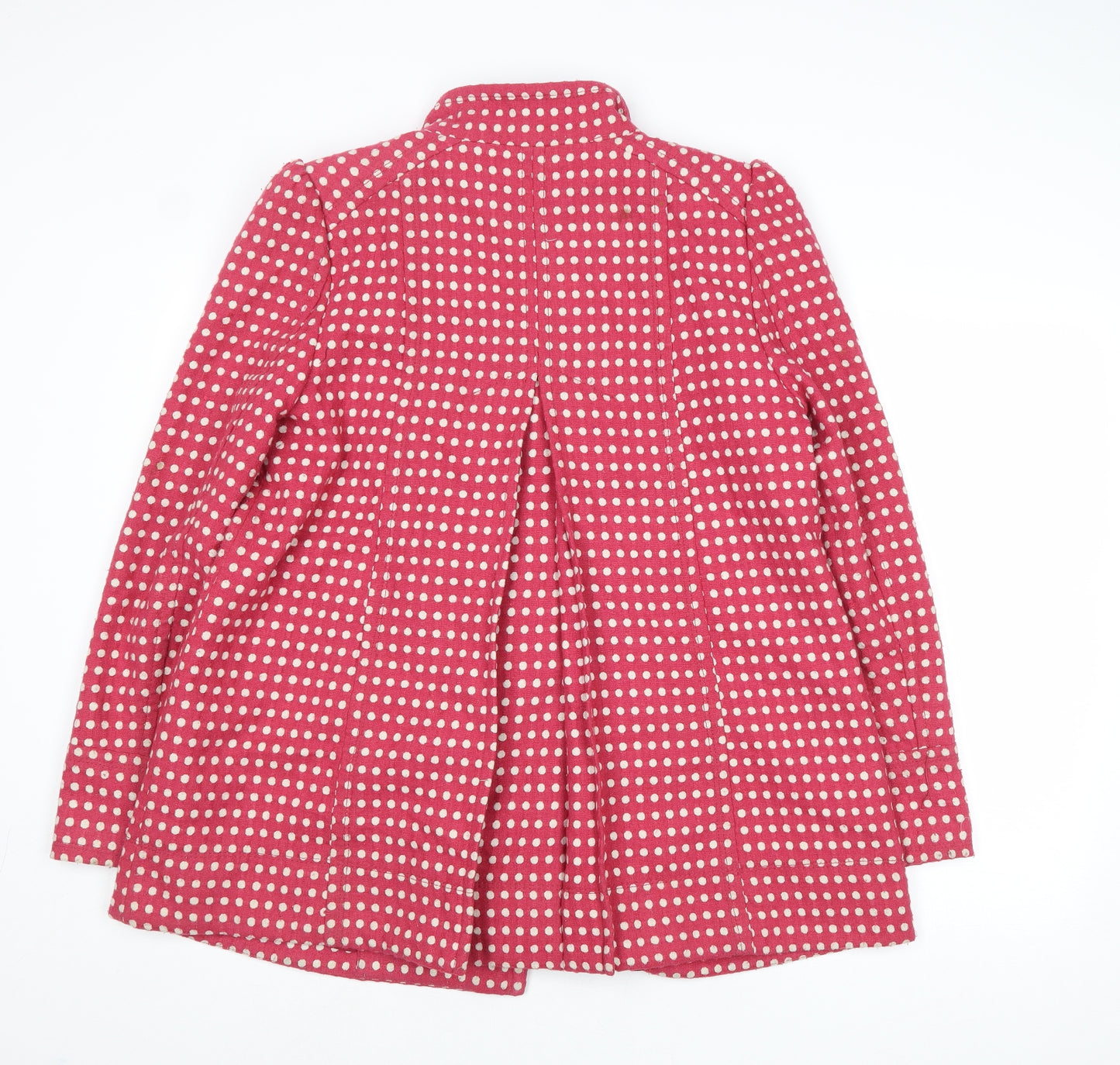 NEXT Womens Pink Polka Dot Jacket Size 14 Button