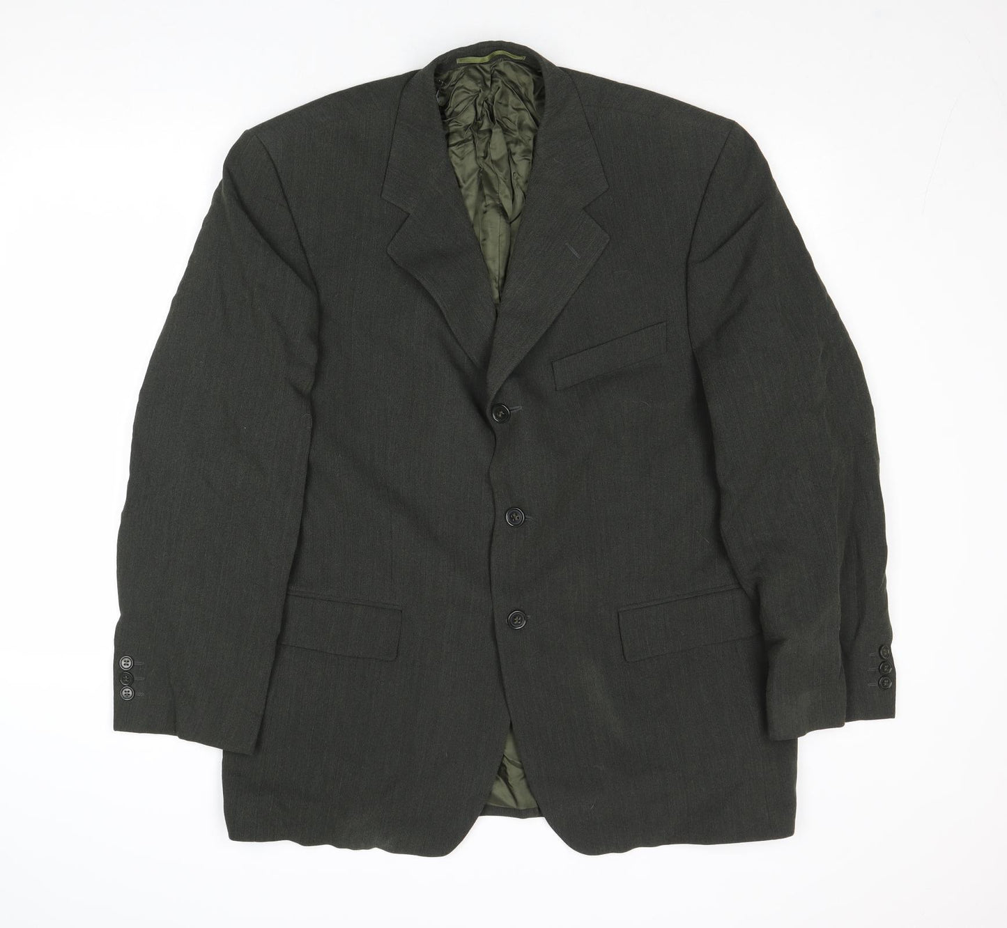Principles Mens Green Wool Jacket Suit Jacket Size 42 Regular