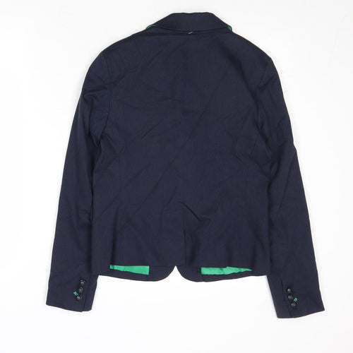 Gap Womens Blue Viscose Jacket Blazer Size 6