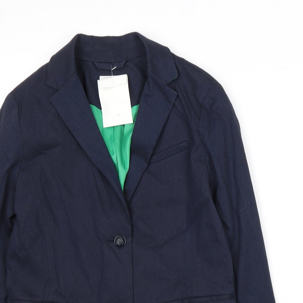 Gap Womens Blue Viscose Jacket Blazer Size 6