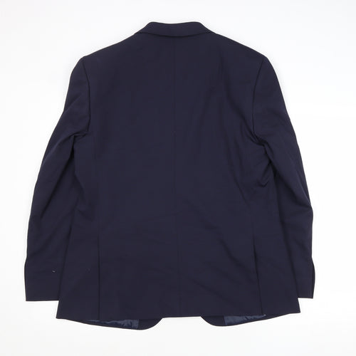 Autograph Mens Blue Polyester Jacket Suit Jacket Size 42 Regular