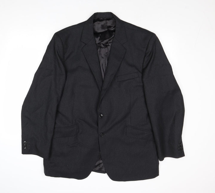 Valted Mens Grey Wool Jacket Suit Jacket Size 44 Regular