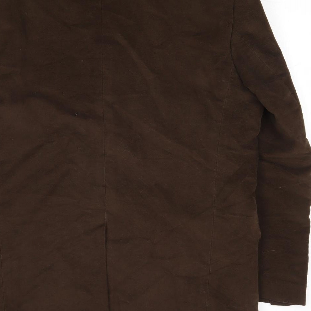 Racing Green Mens Brown Cotton Jacket Suit Jacket Size 40 Regular