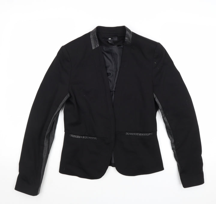 H&M Womens Black Jacket Blazer Size 8
