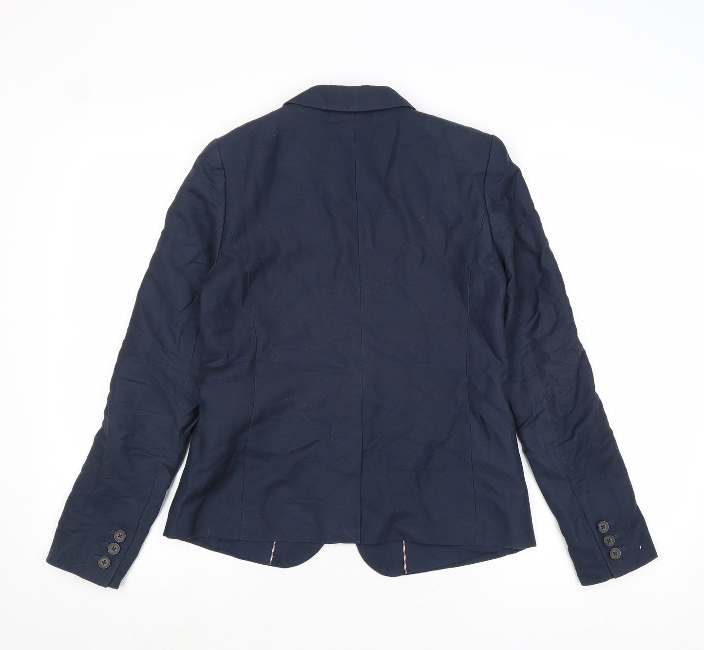 Jack Wills Womens Blue Cotton Jacket Blazer Size 8