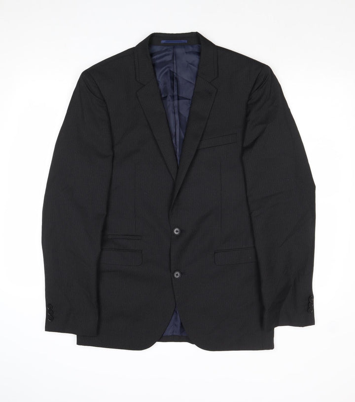 NEXT Mens Black Wool Jacket Suit Jacket Size 38 Regular