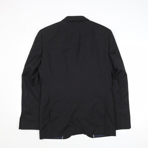 NEXT Mens Black Wool Jacket Suit Jacket Size 38 Regular