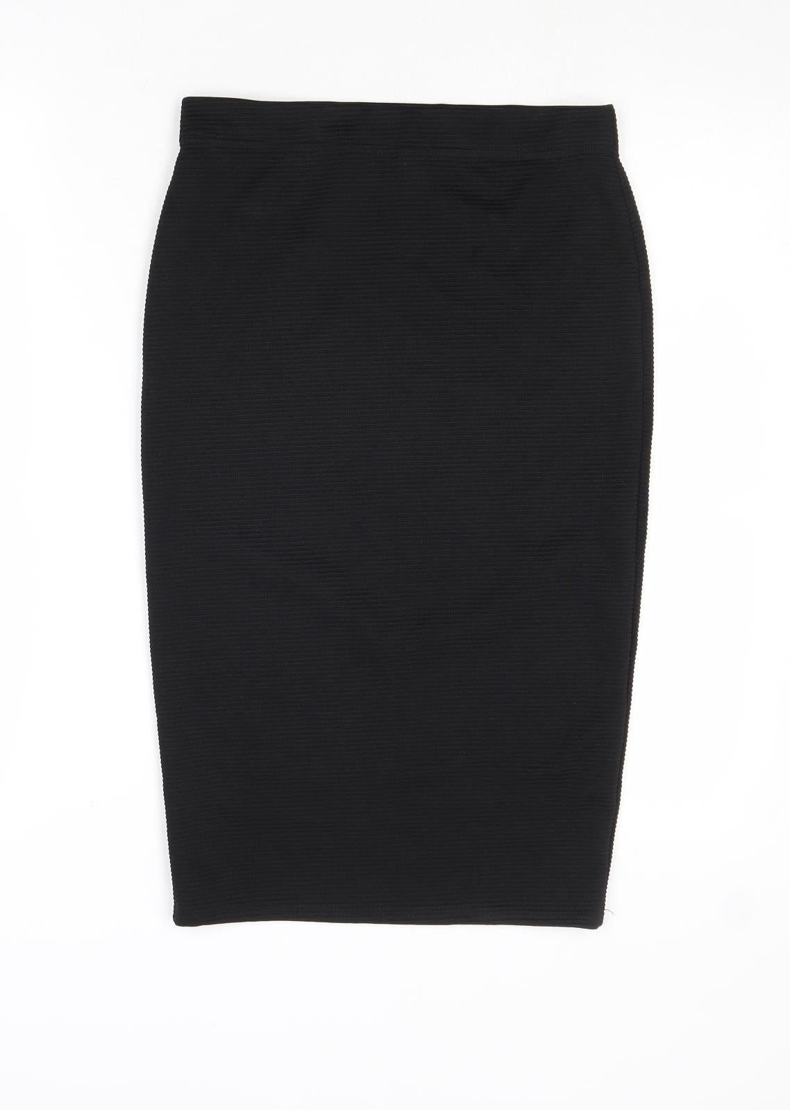Select Womens Black Polyester Straight & Pencil Skirt Size 8