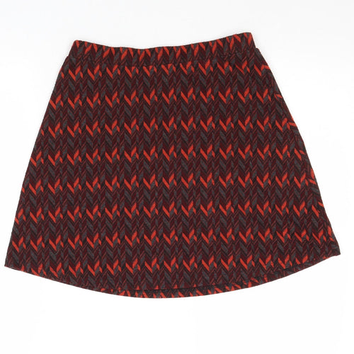 Glamorous Womens Multicoloured Geometric Polyester Swing Skirt Size S