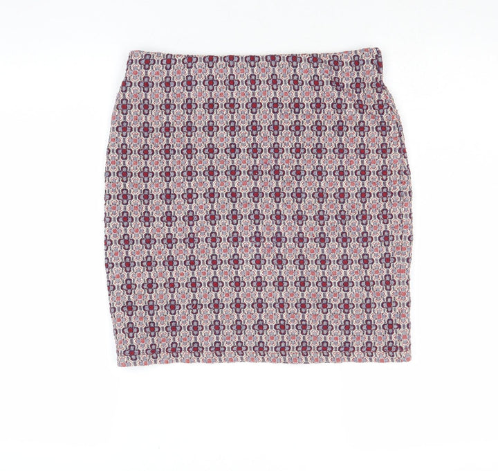 ORSAY Womens Multicoloured Geometric Polyester Bandage Skirt Size 28 in