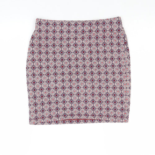 ORSAY Womens Multicoloured Geometric Polyester Bandage Skirt Size 28 in