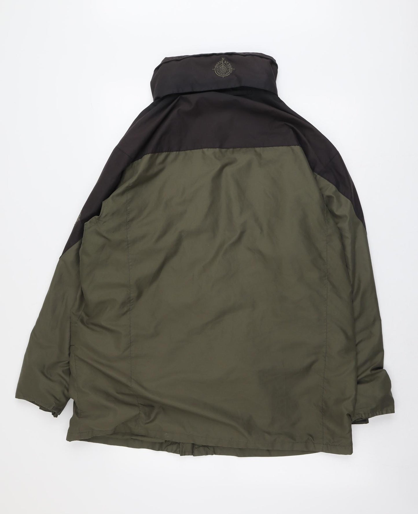 North By North Mens Green Windbreaker Coat Size M Zip