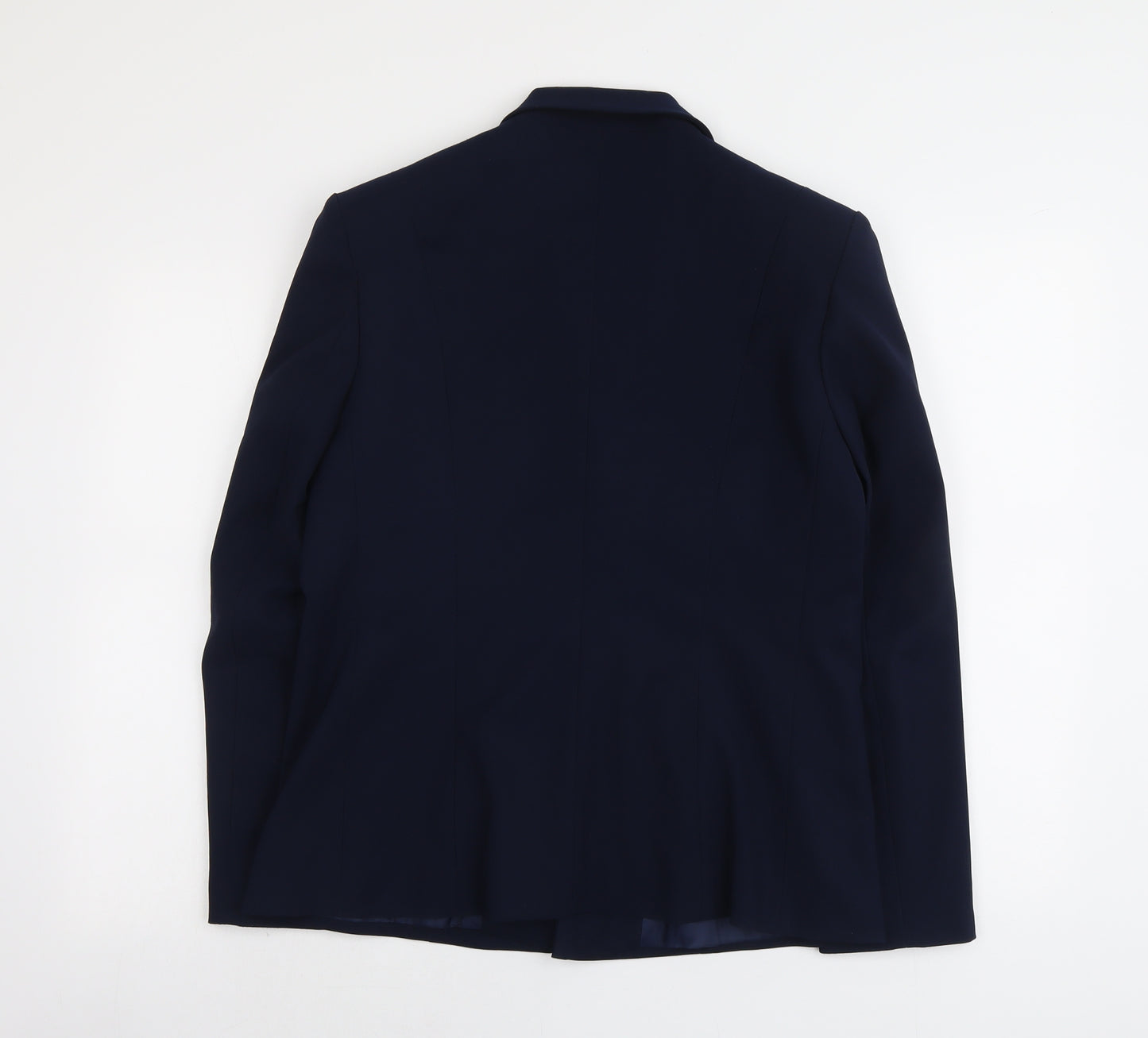 Peuvie Womens Blue Polyester Jacket Suit Jacket Size 14