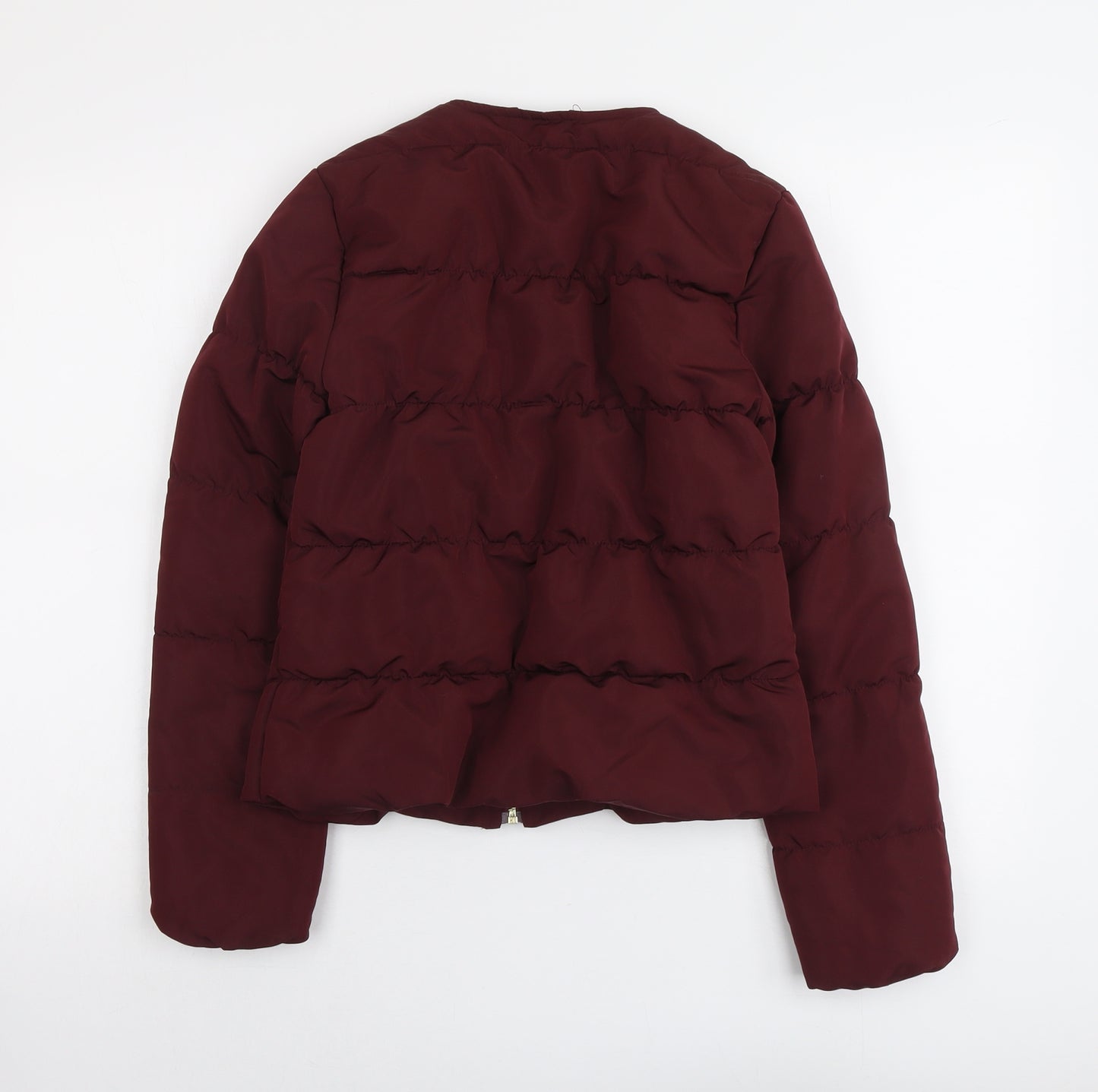 H&M Womens Red Puffer Jacket Jacket Size 6 Zip