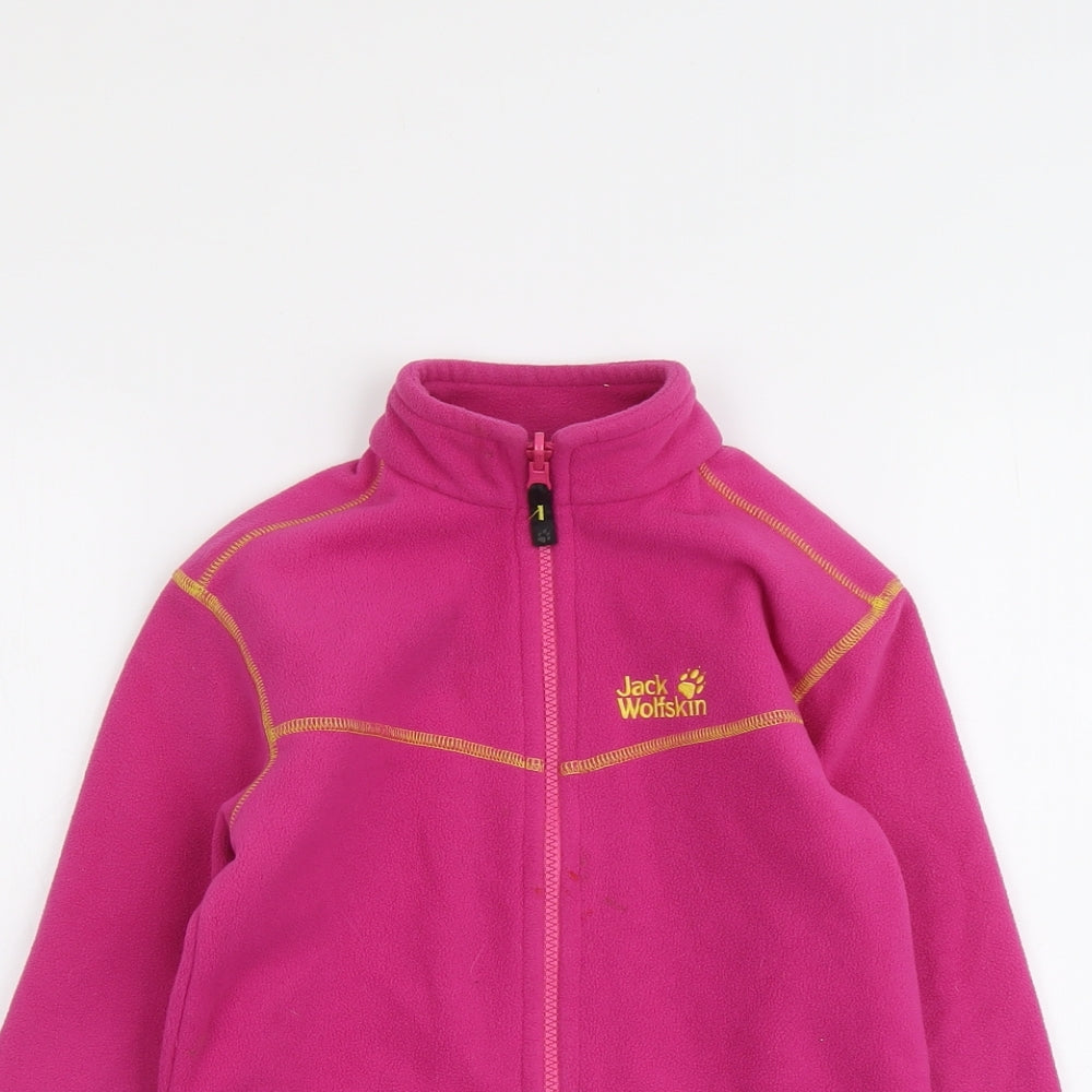 Jack Wolfskin Girls Pink Jacket Size 10 Years Zip